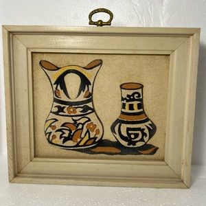 Vintage Pueblo Indian Sand Art Painting